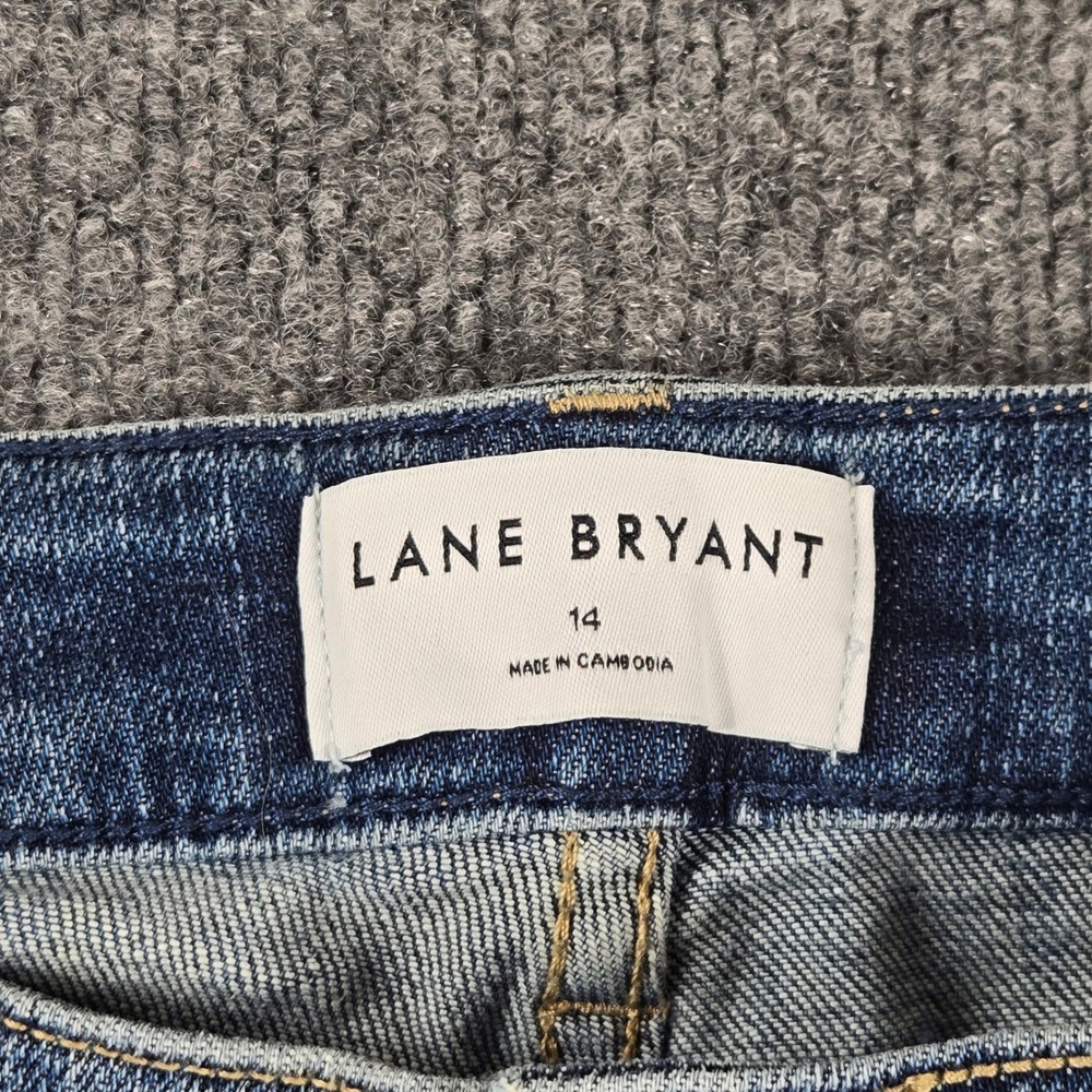 Lane Bryant Boyfriend Jeans Womens 14 Blue New Mid-Rise Cuffed Denim NWT - Picture 7 of 15